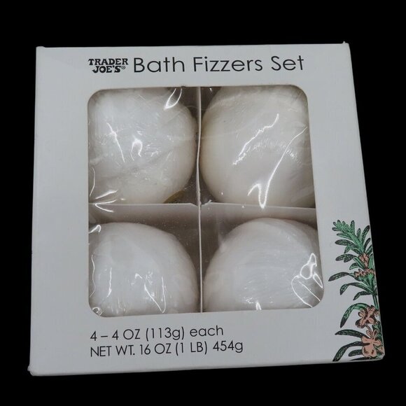 Trader Joes Bath Fizzers Floral Fantasy Sweet Pea Apple Rosemary Rose Petal NEW - Picture 1 of 8